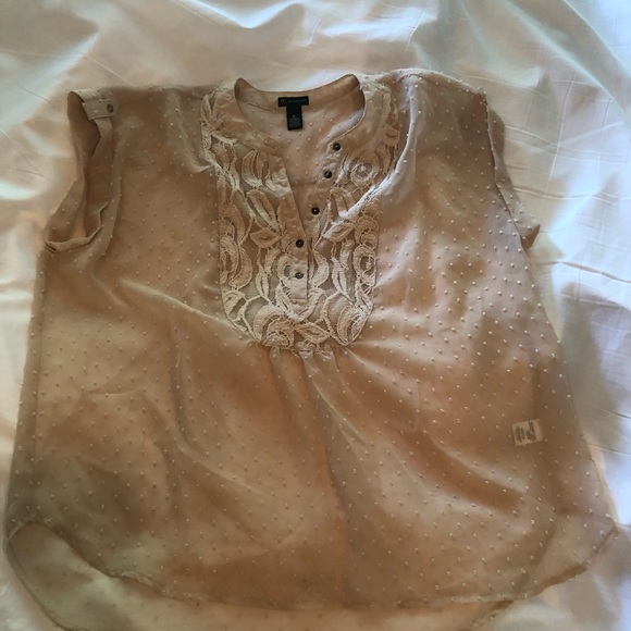 Cap sleeve sheer top - Picture 1 of 3